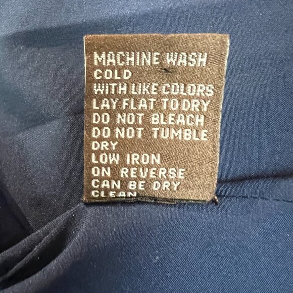 J McLaughlin Jacket Womens Medium Navy Black Button Up Texture 3/4 Sleeve Ruffle - Picture 8 of 8